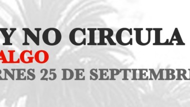 Hoy No Circula Hidalgo 25 de septiembre 2020