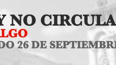 Hoy No Circula Hidalgo 26 de septiembre 2020