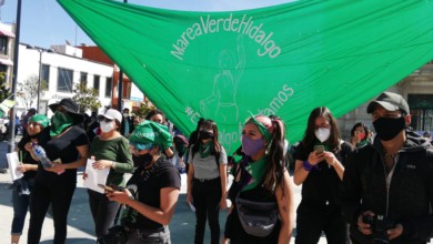 Marea verde se manifiesta en Hidalgo