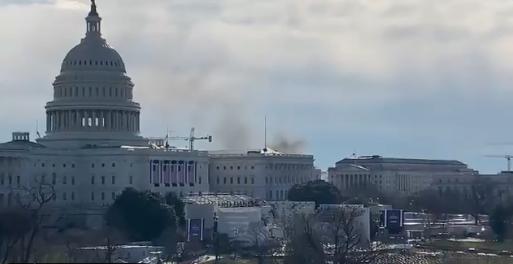 Cierran accesos al Capitolio tras incendio en inmediaciones