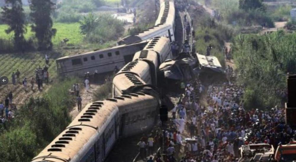 Choque de trenes en Egipto/Foto tomada de Twitter