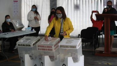Simulacro de las próximas votaciones, organizado en la CDMX. Foto José Antonio López
